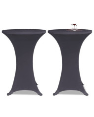 Housse de table extensible 80 cm 2 pcs Anthracite | Mobilier & Déco