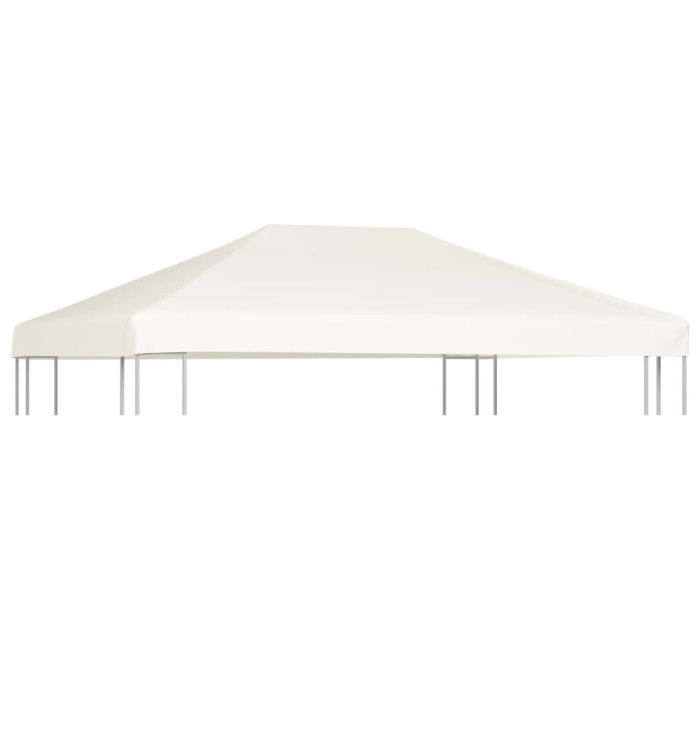 Toile supérieure de belvédère 310 g / m² 4x3 m Blanc crème | Mobilier & Déco