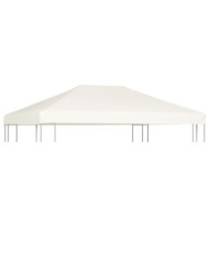 Toile supérieure de belvédère 310 g / m² 4x3 m Blanc crème | Mobilier & Déco