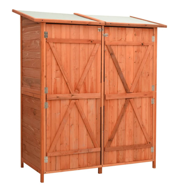 Abri à outils de jardin 136x75x160 cm Bois de sapin massif | Mobilier & Déco