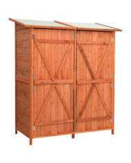 Abri à outils de jardin 136x75x160 cm Bois de sapin massif | Mobilier & Déco