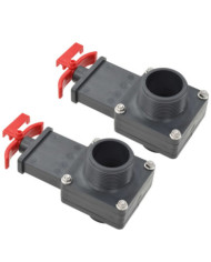 Vanne de portail de piscine 2 pcs 1,5" | Mobilier & Déco