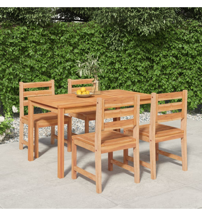 Ensemble à manger de jardin 5pcs Bois de teck massif | Mobilier & Déco
