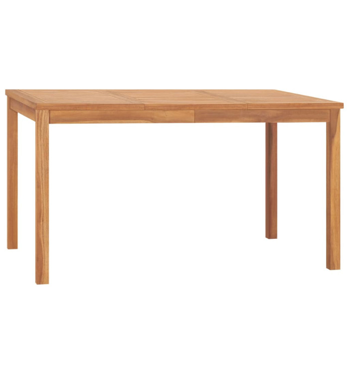 Table à dîner de jardin 140x80x77 cm Bois de teck solide | Mobilier & Déco