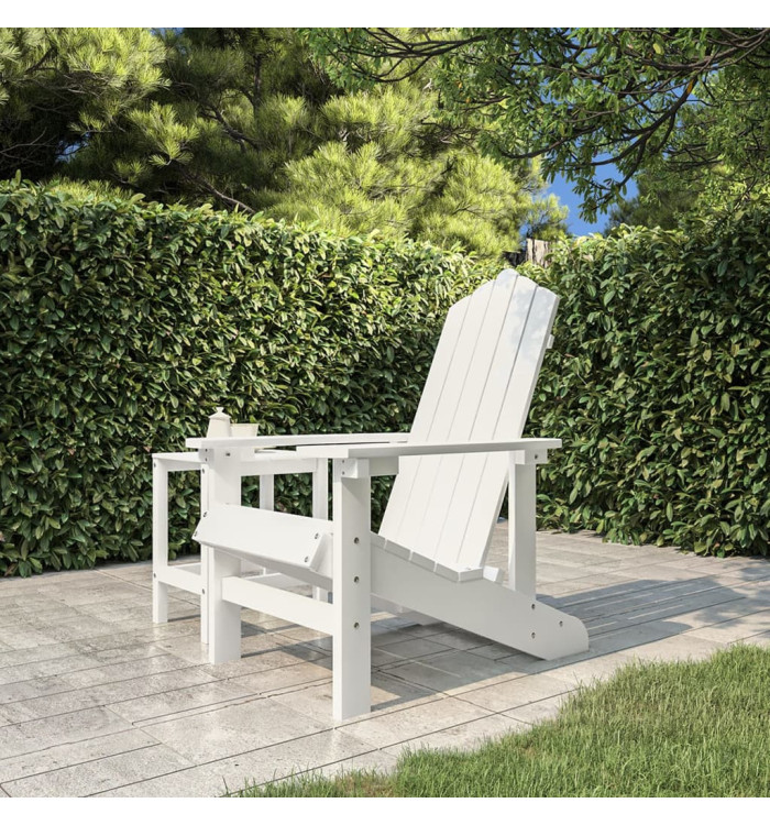 Chaise Adirondack de jardin PEHD Blanc | Mobilier & Déco