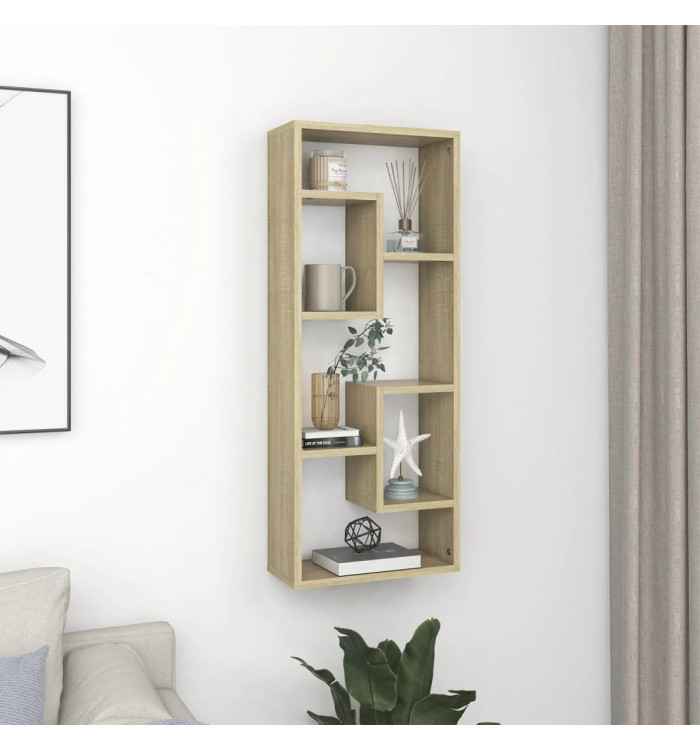 Étagère murale Chêne sonoma 36x16x90 cm Bois d'ingénierie | Mobilier & Déco