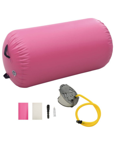 Rouleau gonflable de gymnastique avec pompe 120x90 cm PVC Rose | Mobilier & Déco