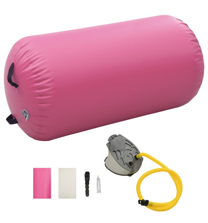 Rouleau gonflable de gymnastique avec pompe 120x90 cm PVC Rose | Mobilier & Déco