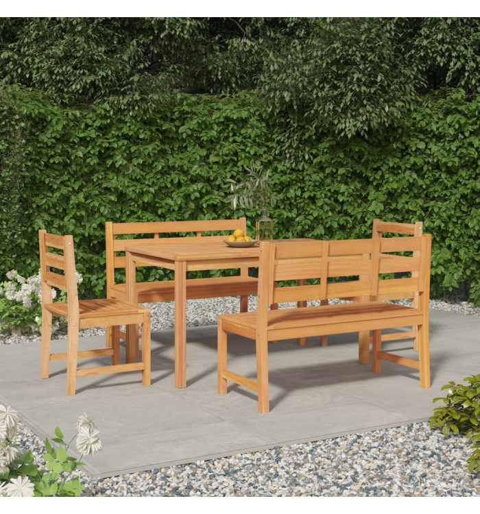 Ensemble à manger de jardin 5pcs Bois de teck massif | Mobilier & Déco
