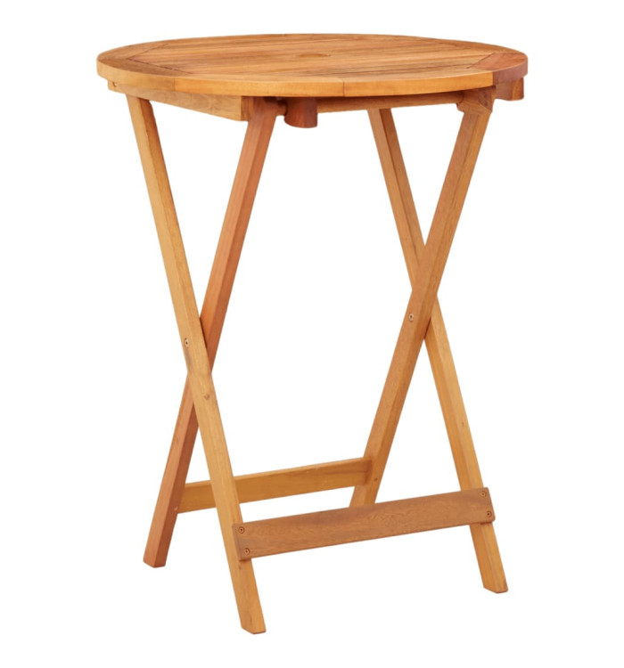 Table de jardin pliable Ø60x75 cm Bois d'eucalyptus solide | Mobilier & Déco