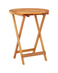 Table de jardin pliable Ø60x75 cm Bois d'eucalyptus solide | Mobilier & Déco