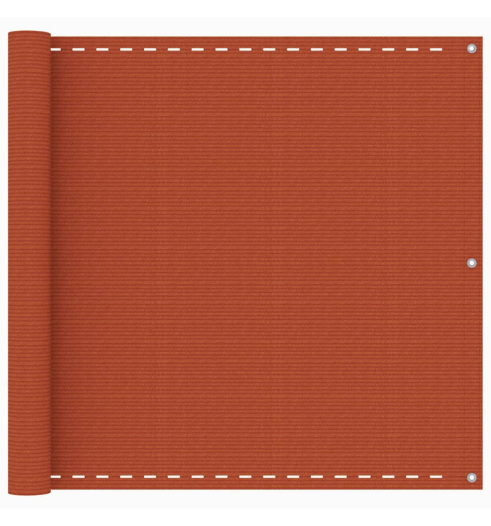 Écran de balcon Orange 90x600 cm PEHD | Mobilier & Déco