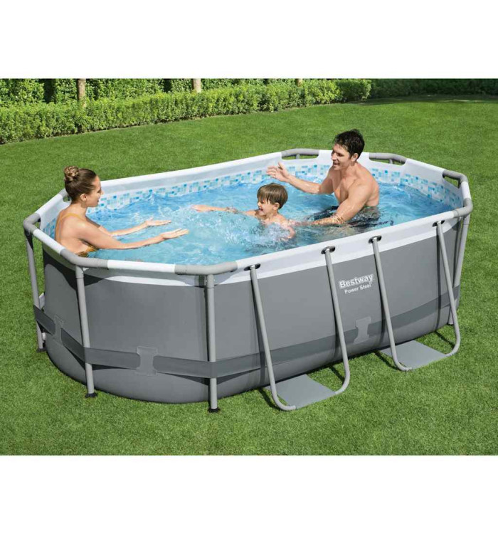 Bestway Piscine hors sol Power Steel Ovale 305x200x84 cm | Mobilier & Déco