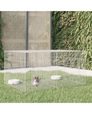 Cage à lapin 2 panneaux 110x79x54 cm Fer galvanisé | Mobilier & Déco