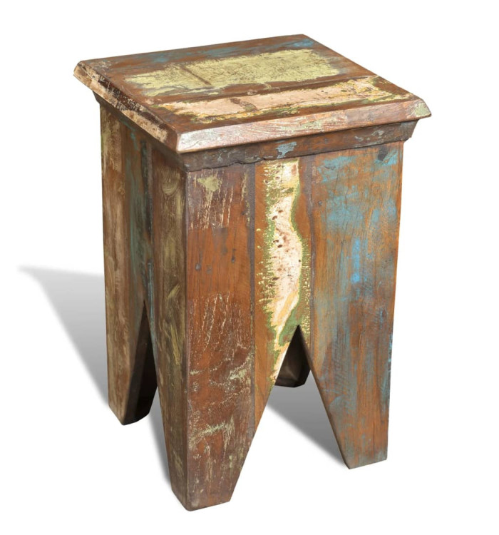 Tabouret Bois de récupération massif | Mobilier & Déco