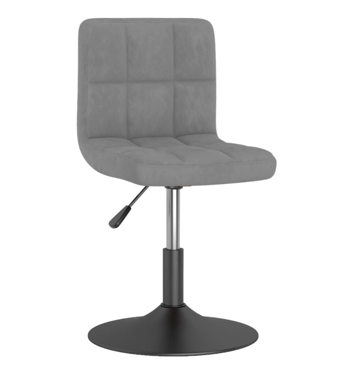 Chaise pivotante de salle à manger Gris clair Velours | Mobilier & Déco