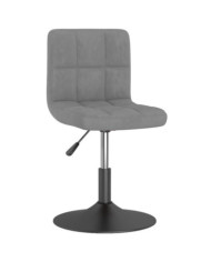 Chaise pivotante de salle à manger Gris clair Velours | Mobilier & Déco