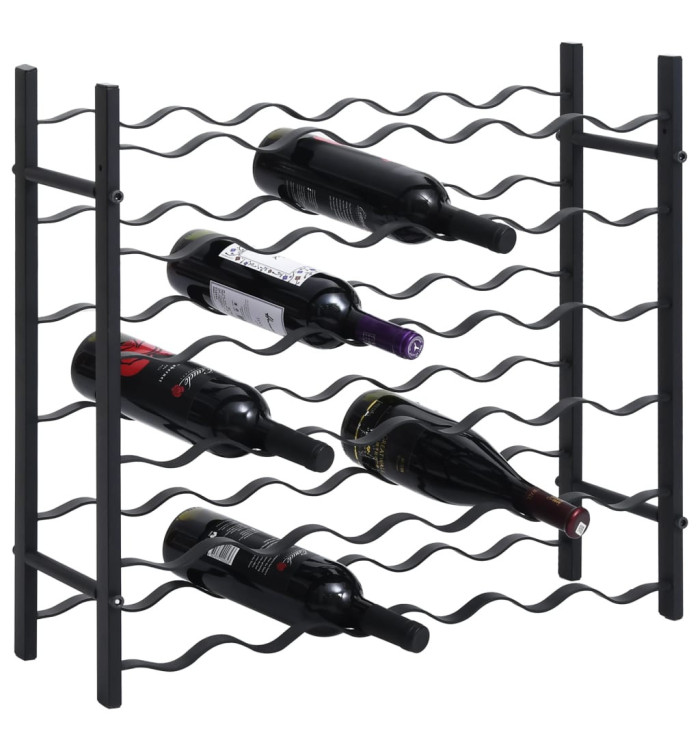 Casier à bouteilles pour 36 bouteilles Noir Fer | Mobilier & Déco