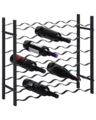 Casier à bouteilles pour 36 bouteilles Noir Fer | Mobilier & Déco