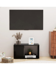 Meuble TV Noir 60x24x32 cm Bois d'ingénierie | Mobilier & Déco