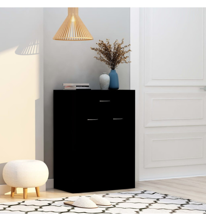 Armoire à chaussures Noir 60x35x84 cm Bois d'ingénierie | Mobilier & Déco