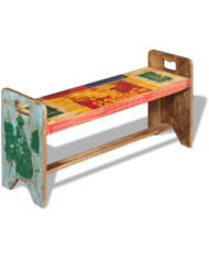 Banc Bois massif recyclé 100x30x50 cm | Mobilier & Déco