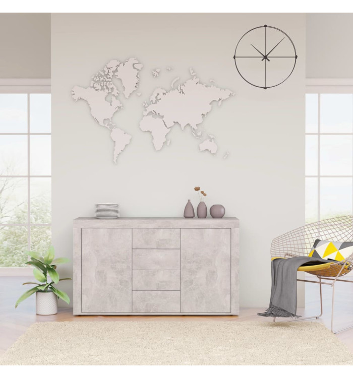 Buffet Gris béton 120x36x69 cm Bois d’ingénierie | Mobilier & Déco