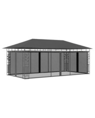 Belvédère avec moustiquaire 6x3x2,73 m Anthracite | Mobilier & Déco