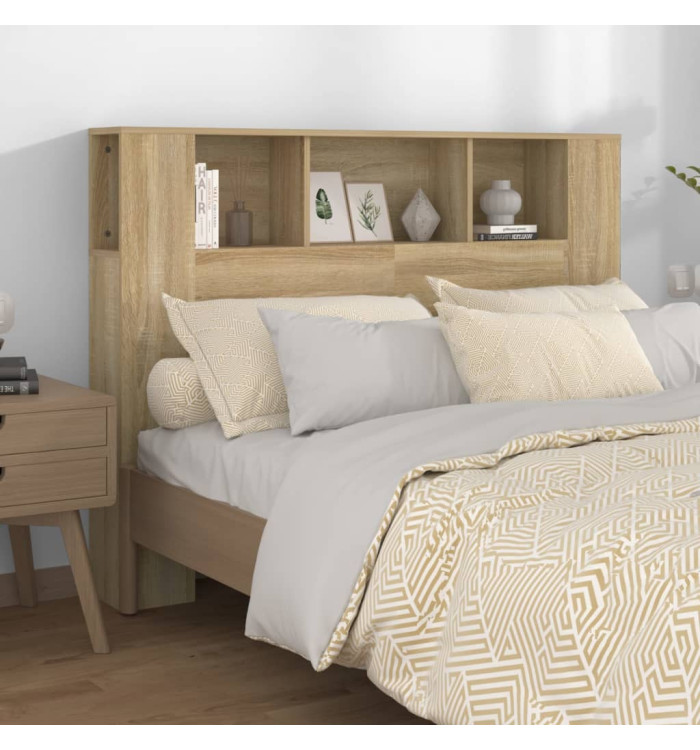 Armoire de tête de lit Chêne sonoma 140x18,5x104,5 cm | Mobilier & Déco