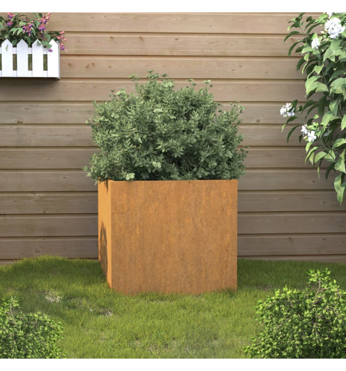 Jardinière 42x40x39 cm acier corten | Mobilier & Déco