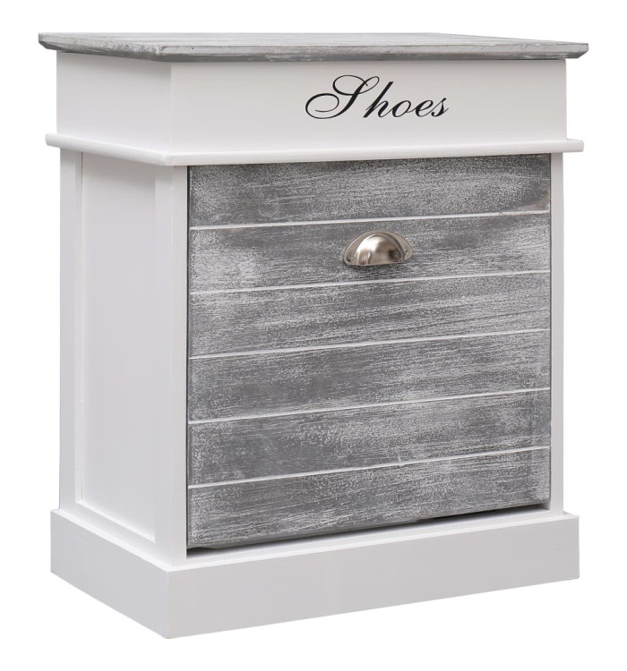 Armoire à chaussures Gris 50 x 28 x 58 cm Bois de Paulownia | Mobilier & Déco