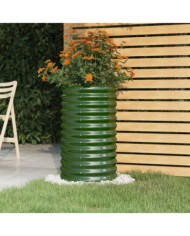 Jardinière de jardin Acier enduit de poudre 40x40x68 cm Vert | Mobilier & Déco