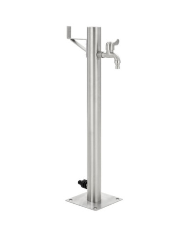Colonne à eau de jardin ronde Acier inoxydable 65 cm | Mobilier & Déco
