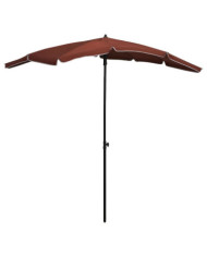 Parasol de jardin avec mât 200x130 cm terre cuite | Mobilier & Déco