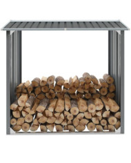 Abri de stockage de bois Acier galvanisé 172x91x154 cm Gris | Mobilier & Déco