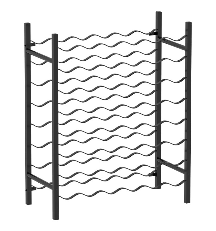 Casier à bouteilles pour 48 bouteilles Noir Métal | Mobilier & Déco
