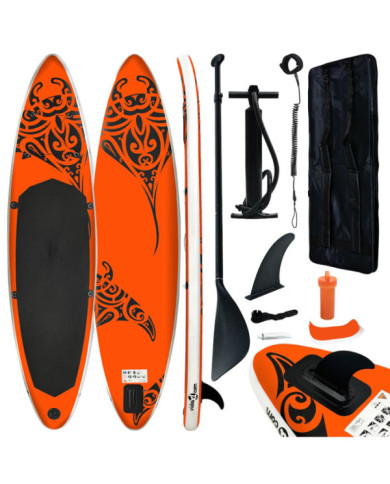 Ensemble de planche SUP gonflable 366x76x15 cm Orange | Mobilier & Déco