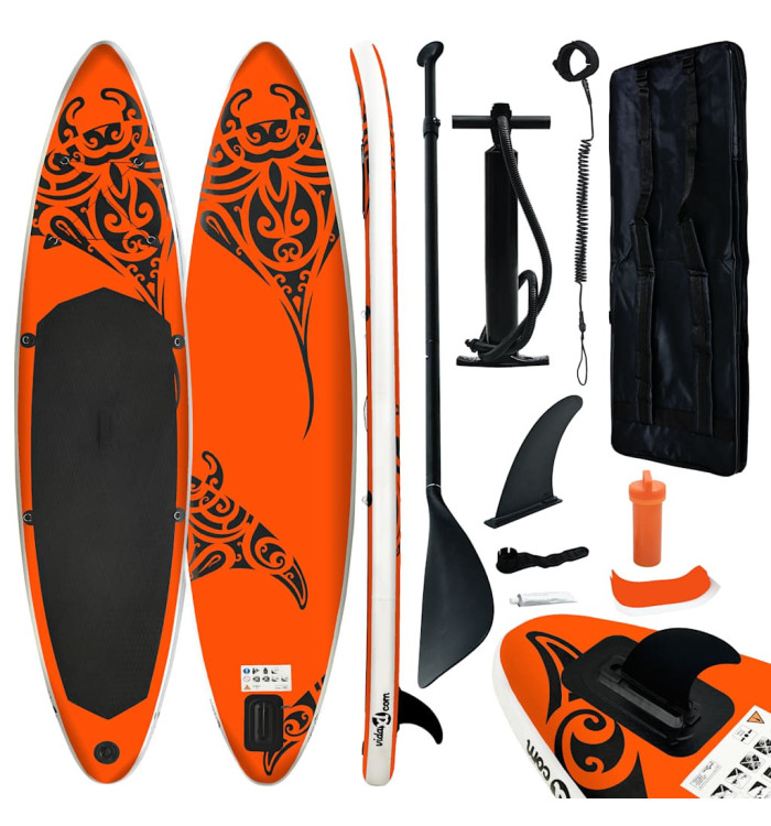 Ensemble de planche SUP gonflable 366x76x15 cm Orange | Mobilier & Déco