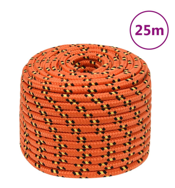 Corde de bateau Orange 12 mm 25 m Polypropylène | Mobilier & Déco