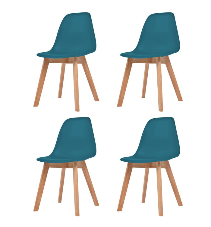 Chaises à manger lot de 4 Turquoise Plastique | Mobilier & Déco