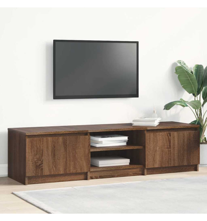 Meuble TV Chêne marron 140x40x35,5 cm Bois d'ingénierie | Mobilier & Déco