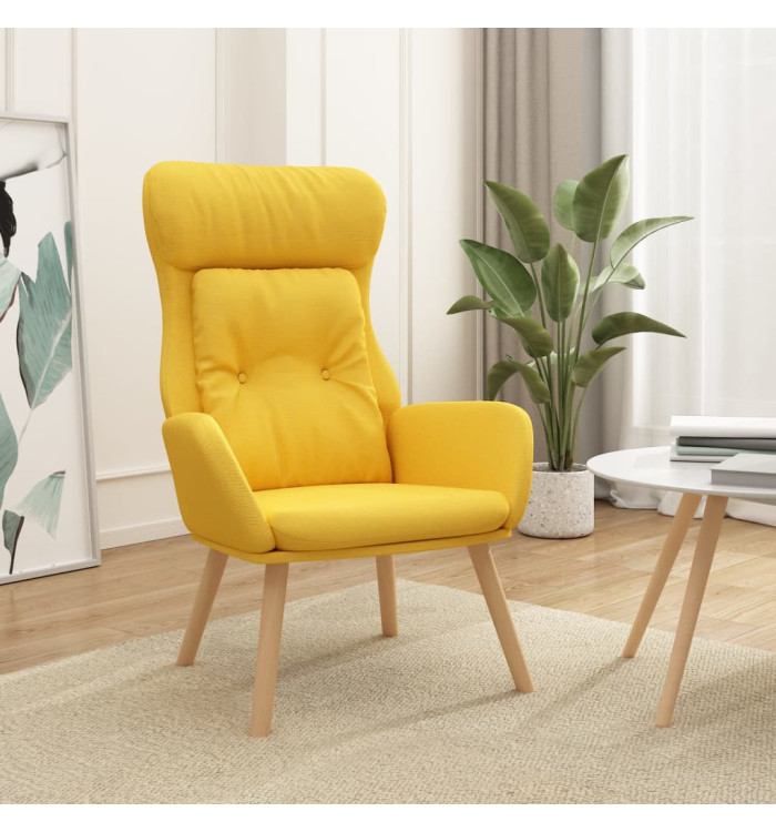 Chaise de relaxation Jaune moutarde Tissu | Mobilier & Déco