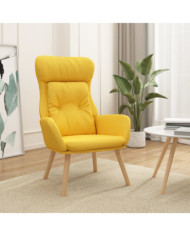 Chaise de relaxation Jaune moutarde Tissu | Mobilier & Déco