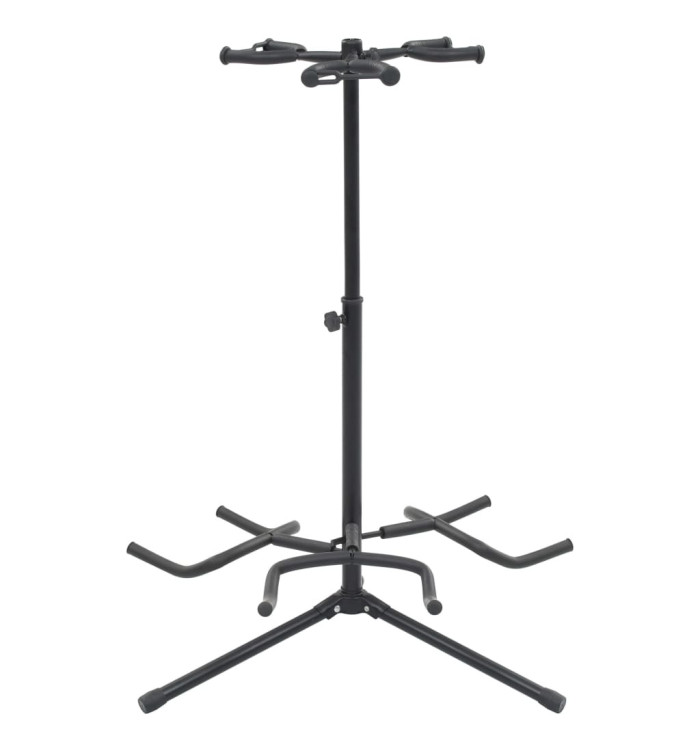 Support de guitare Noir Acier | Mobilier & Déco