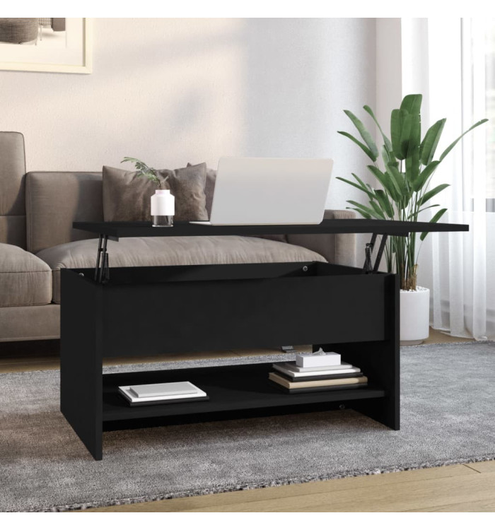 Table basse Noir 80x50x40 cm Bois d'ingénierie | Mobilier & Déco
