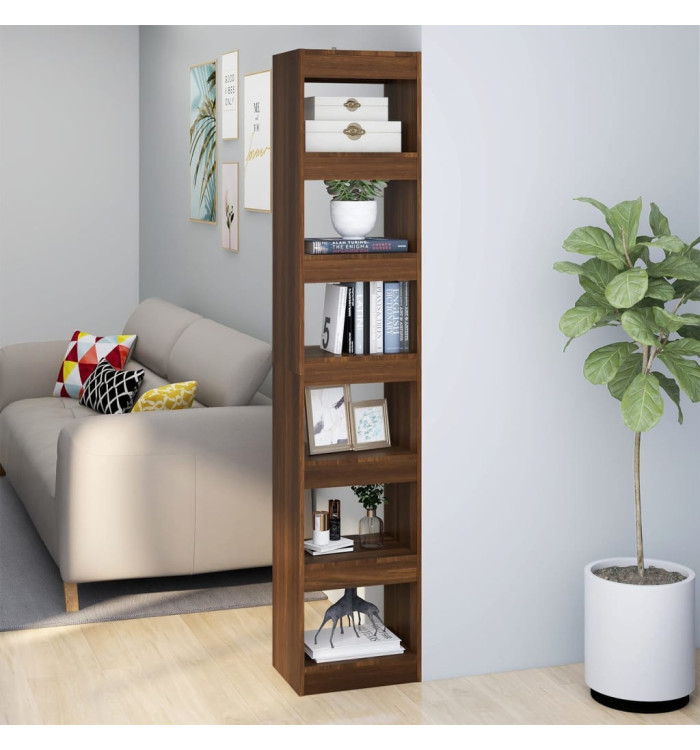 Bibliothèque/Séparateur de pièce Chêne Marron 40x30x198 cm | Mobilier & Déco