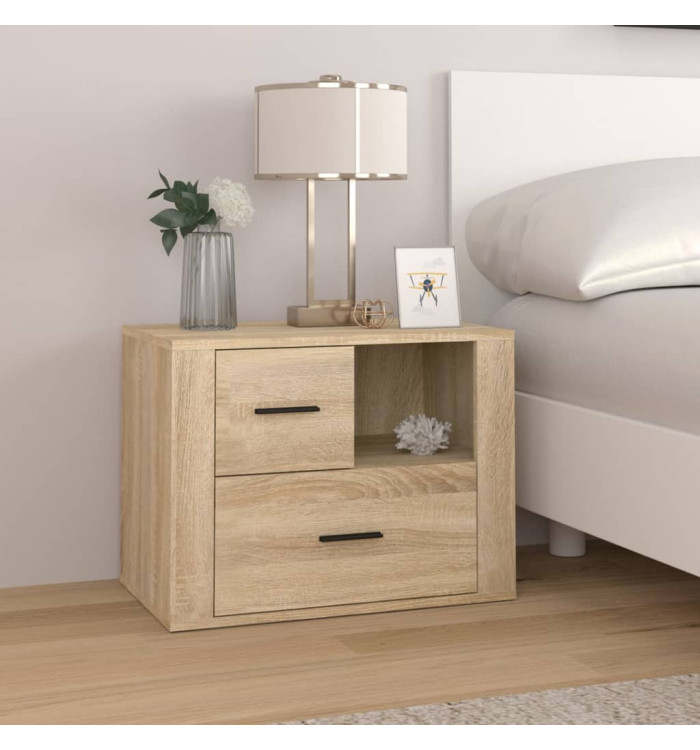 Table de chevet Chêne sonoma 60x36x45 cm Bois d'ingénierie | Mobilier & Déco