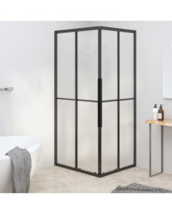 Cabine de douche ESG dépoli 90x70x180 cm Noir | Mobilier & Déco