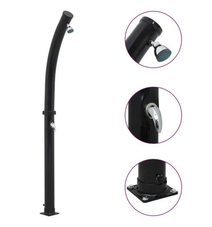 Douche solaire Noir 214 cm 20 L | Mobilier & Déco