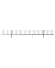 Clôture de jardin avec dessus en cerceau Acier 8,5 x 0,8 m Noir | Mobilier & Déco